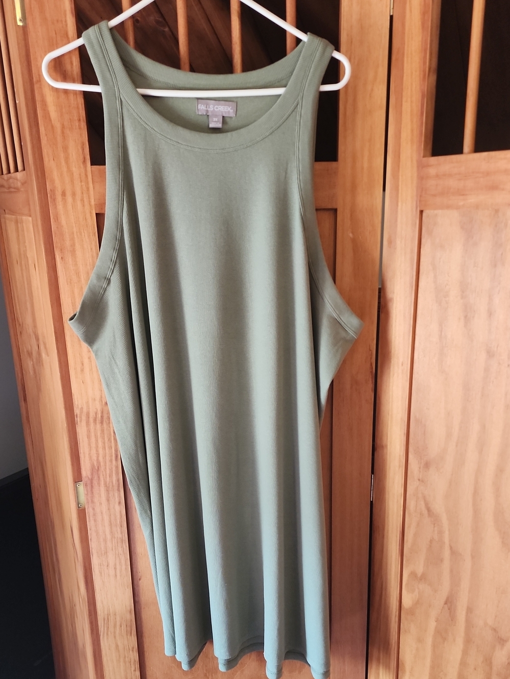 Falls Creek SAGE Green Sleeveless Midi Tank Dress